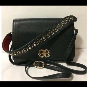 EMMA FOX Black Leather Crossbody NEW